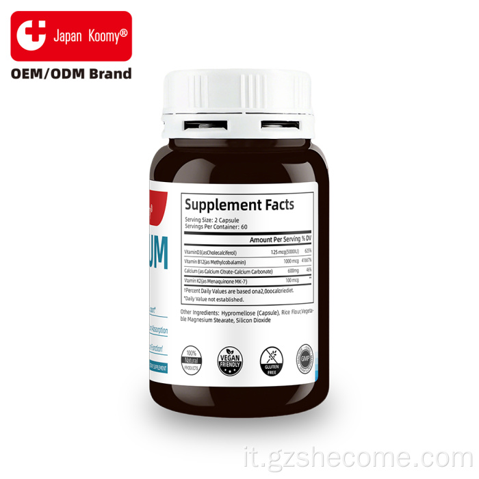 Shecome Calcio D3 K2 B12 Capsule Supporto cardiaco